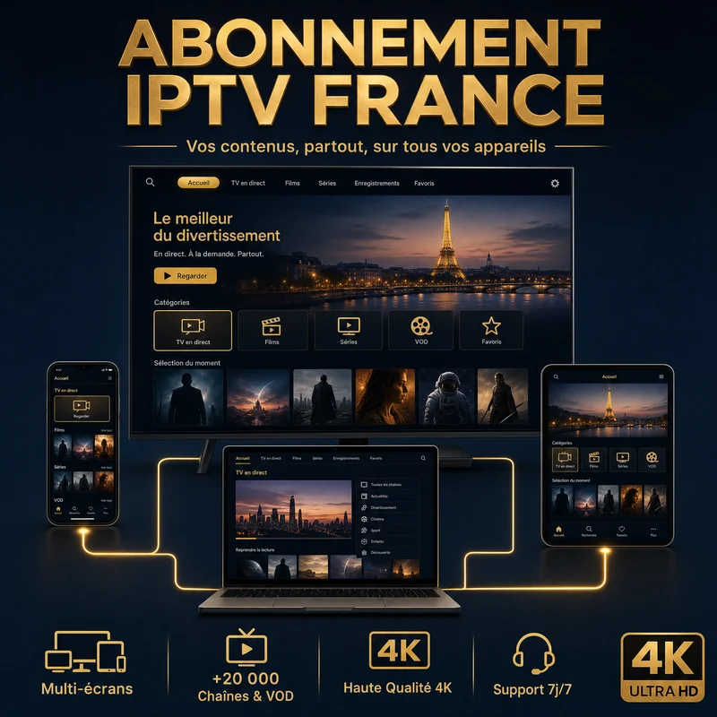 Abonnement IPTV Strong 4K France compatible Smart TV