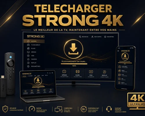 Télécharger Strong 4K sur Smart TV avec une appli IPTV compatible