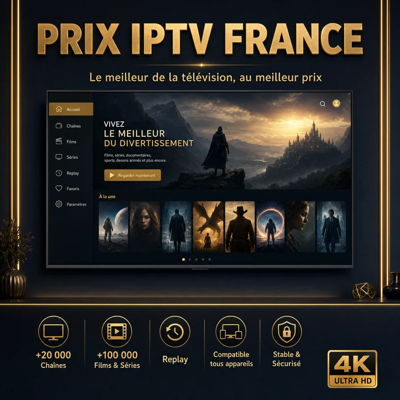 Prix IPTV France avec abonnement Strong 4K sur Smart TV